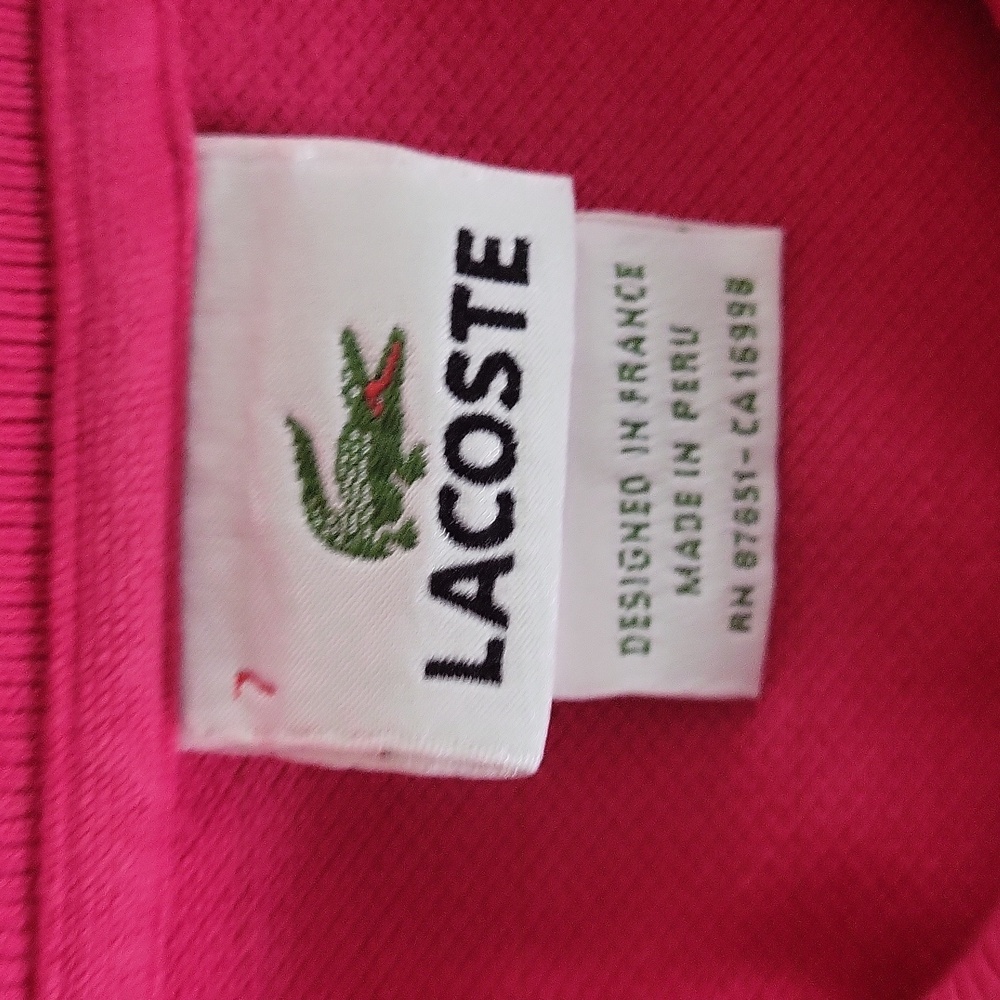 Lacoste Classic Pique Polo Shirt Berry Pink - Picture 2 of 6